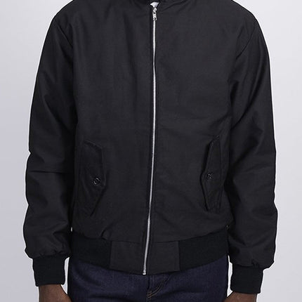Ryder Men's Harrington Jacket | Tailored Stitching | Ribbed Cuffs & Hem | Premium Fabric | Multi-layered Lining | Folded Collar | Versatile Style | Formal & Casual Wear
