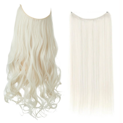 Invisible Wire Hair Extensions | Wavy & Straight Styles | Quick & Secure Application | Lightweight Comfort | Adjustable Wire for Custom Fit | No Clips & Hair-Friendly | Perfect for Effortless Length & Volume