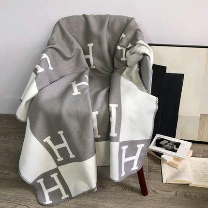 Luxury Wool Cashmere Throw | Ultra-Soft Comfort | Elegant Decor | 140x170 cm | Multiple Colors | 800g