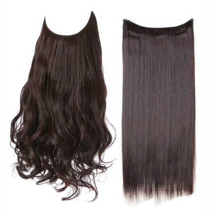 Invisible Wire Hair Extensions | Wavy & Straight Styles | Quick & Secure Application | Lightweight Comfort | Adjustable Wire for Custom Fit | No Clips & Hair-Friendly | Perfect for Effortless Length & Volume