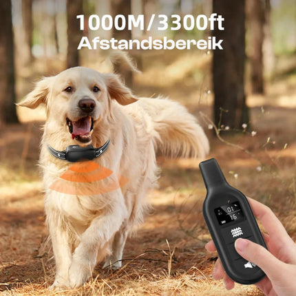 Rojeco Waterproof Dog Training Collar | 1000m Range Remote | Beep, Vibration & Shock Modes | Adjustable Intensity | Long Battery Life | Suitable for All Dog Sizes