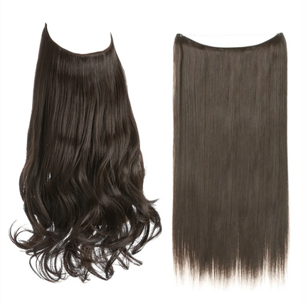 Invisible Wire Hair Extensions | Wavy & Straight Styles | Quick & Secure Application | Lightweight Comfort | Adjustable Wire for Custom Fit | No Clips & Hair-Friendly | Perfect for Effortless Length & Volume
