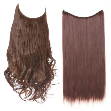 Invisible Wire Hair Extensions | Wavy & Straight Styles | Quick & Secure Application | Lightweight Comfort | Adjustable Wire for Custom Fit | No Clips & Hair-Friendly | Perfect for Effortless Length & Volume