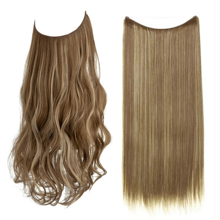 Invisible Wire Hair Extensions | Wavy & Straight Styles | Quick & Secure Application | Lightweight Comfort | Adjustable Wire for Custom Fit | No Clips & Hair-Friendly | Perfect for Effortless Length & Volume