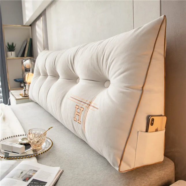 EmbraceNest Large Plush Support Pillow | Rectangular Design | Soft Eco-Friendly Fabric | Versatile Comfort | Ideal for Home Relaxation | 60x50x20 cm | High-Quality Cotton Plush | Premium PP Filling