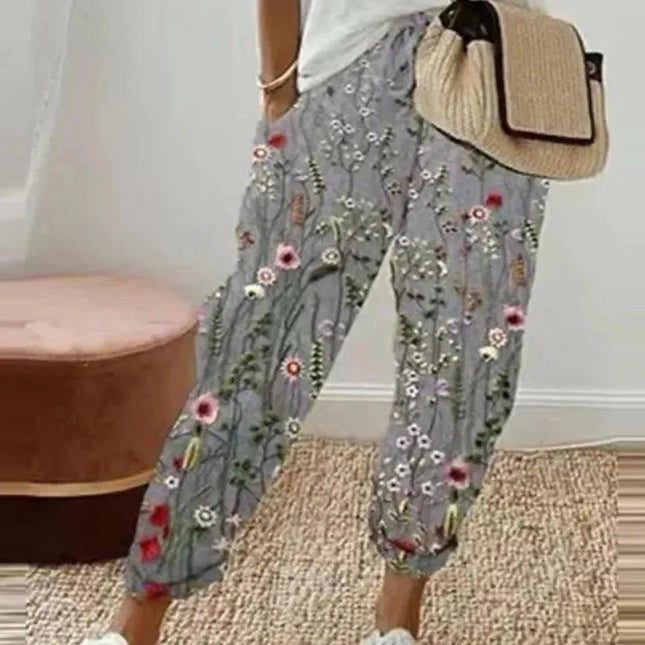 Lieva - Casual katoen - linnen - broek voor dames - Visconte