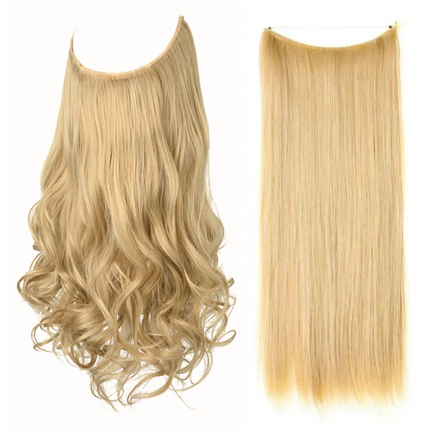 Invisible Wire Hair Extensions | Wavy & Straight Styles | Quick & Secure Application | Lightweight Comfort | Adjustable Wire for Custom Fit | No Clips & Hair-Friendly | Perfect for Effortless Length & Volume