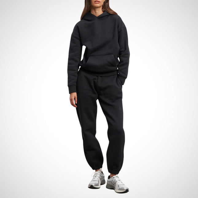 Women's Urban Jogger Set | Stylish Hoodie & Joggers | Soft & Breathable Cotton Tracksuit | Versatile Everyday Attire | Kangaroo Pocket & Adjustable Hood | Elastic Waistband & Side Pockets