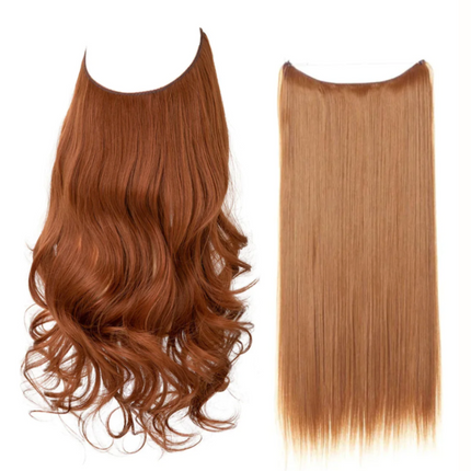 Invisible Wire Hair Extensions | Wavy & Straight Styles | Quick & Secure Application | Lightweight Comfort | Adjustable Wire for Custom Fit | No Clips & Hair-Friendly | Perfect for Effortless Length & Volume