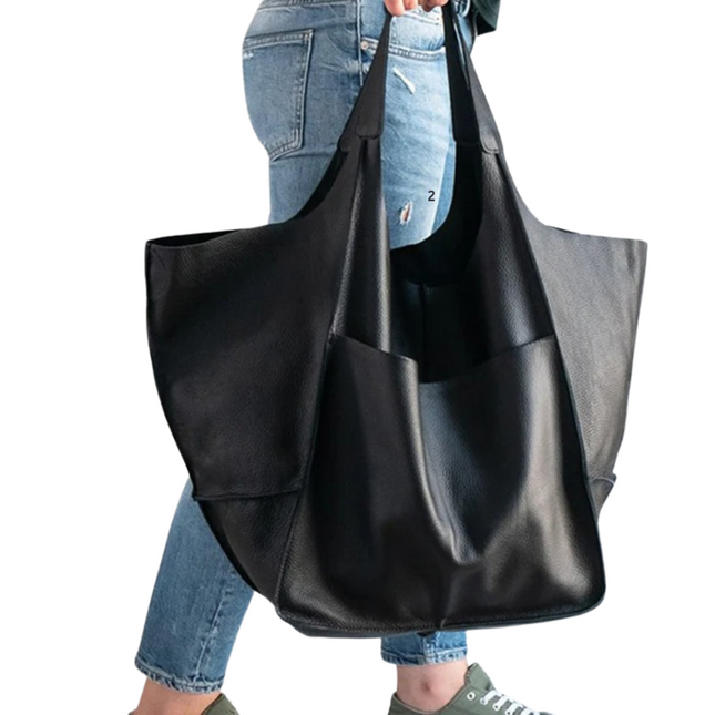 RINKI | Retro Handmade Large Zipper Shoulder Bag for Women | High Capacity Tote for Beach, Travel or Everyday Use