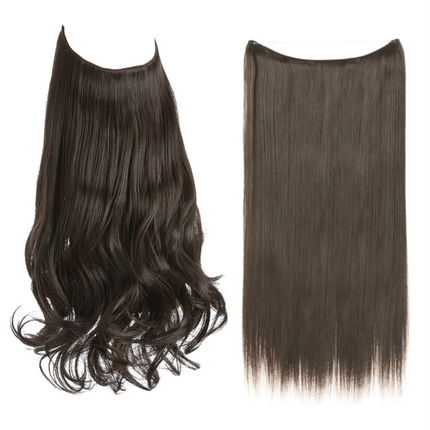 Invisible Wire Hair Extensions | Wavy & Straight Styles | Quick & Secure Application | Lightweight Comfort | Adjustable Wire for Custom Fit | No Clips & Hair-Friendly | Perfect for Effortless Length & Volume