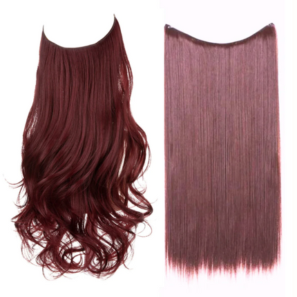 Invisible Wire Hair Extensions | Wavy & Straight Styles | Quick & Secure Application | Lightweight Comfort | Adjustable Wire for Custom Fit | No Clips & Hair-Friendly | Perfect for Effortless Length & Volume
