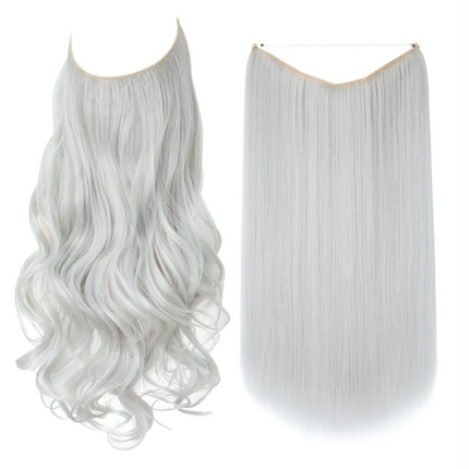 Invisible Wire Hair Extensions | Wavy & Straight Styles | Quick & Secure Application | Lightweight Comfort | Adjustable Wire for Custom Fit | No Clips & Hair-Friendly | Perfect for Effortless Length & Volume