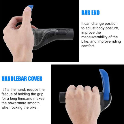 Ergonomic Bicycle Grips | Hand & Wrist Comfort | 180° Rotatable Handlebar Ends | Easy Installation | Universal Fit 22.2 mm Diameter | Unisex | Aluminum Alloy | Multiple Colors | 350g