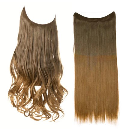 Invisible Wire Hair Extensions | Wavy & Straight Styles | Quick & Secure Application | Lightweight Comfort | Adjustable Wire for Custom Fit | No Clips & Hair-Friendly | Perfect for Effortless Length & Volume