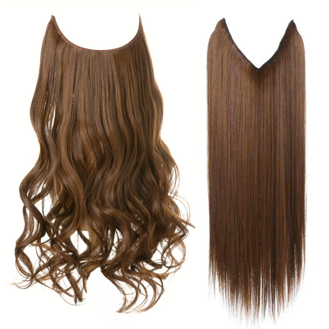 Invisible Wire Hair Extensions | Wavy & Straight Styles | Quick & Secure Application | Lightweight Comfort | Adjustable Wire for Custom Fit | No Clips & Hair-Friendly | Perfect for Effortless Length & Volume