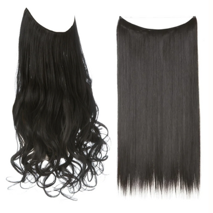 Invisible Wire Hair Extensions | Wavy & Straight Styles | Quick & Secure Application | Lightweight Comfort | Adjustable Wire for Custom Fit | No Clips & Hair-Friendly | Perfect for Effortless Length & Volume