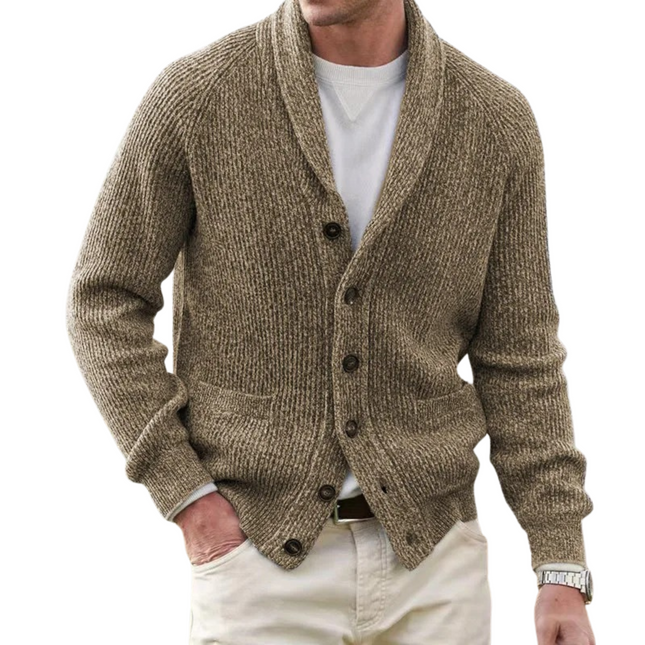 FRED | Men's Thick & Warm Cardigan Jacket | Cozy Autumn & Winter Outerwear | Simple Modern Design | Versatile for Casual & Office Wear | Comfortable All-Day Fit