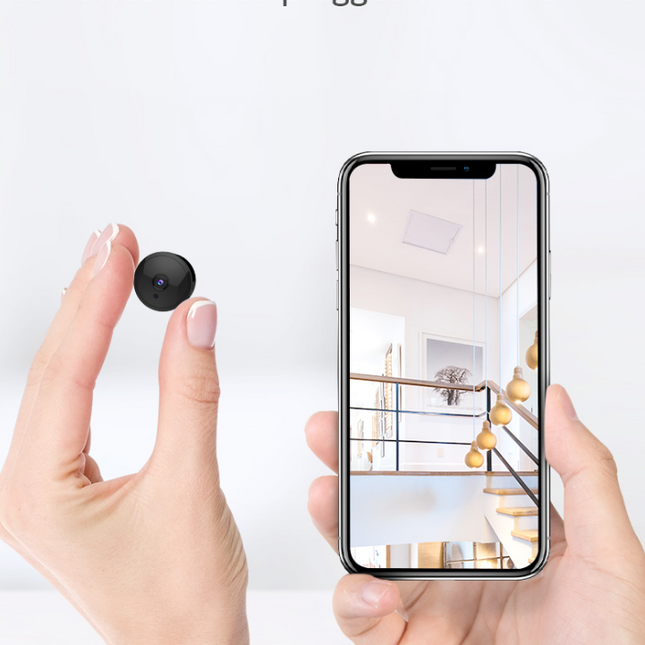 Magnetic Mini WiFi Surveillance Camera | 4K Ultra HD | Night Vision | Motion Detection | Remote Monitoring | 160° Viewing Angle | Smartphone App Control | Loop Recording | Home Office Security