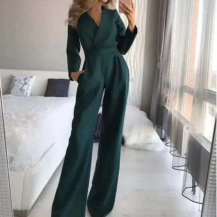 Vrouwelijke Jumpsuit met Lange Mouwen - Visconte