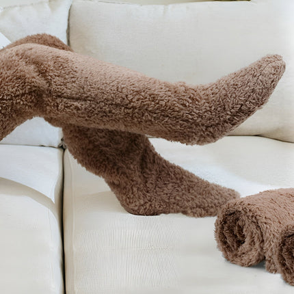 Ultra-Soft Knee-High Fuzzy Socks | Premium Plush Warmth | Versatile Cold Weather Essential | Snug & Stylish Winter Accessory | Perfect for Home or Outdoor Use | One-Size-Fits-Most