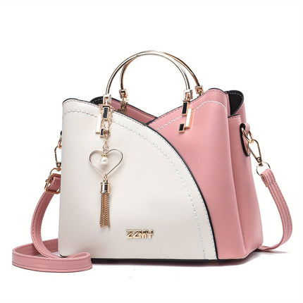 YSL Essential Luxury Leather Shoulder Bag | Vibrant Color Block Design | Stylish Tassel Accents | Spacious Interior