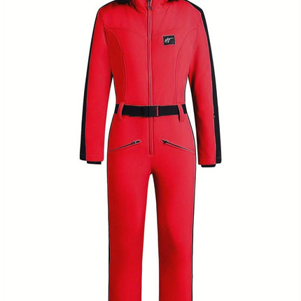 Women's Waterproof Ski & Snowboard Jumpsuit | Warm Lined with Belt | Essential Winter Gear by Nikcky