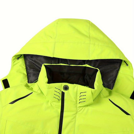 Evil Wolf Ski Suit | Insulated & Water-Repellent | Breathable Material | Adjustable Hood & Cuffs | Snow Catchers | Zippered Pockets | Warmth & Comfort for Extreme Conditions | AlpineGlide