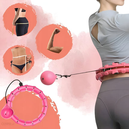 Smart Weighted Hula Hoop | Core Toning and Calorie Burning Fitness Circle | Adjustable Waist Up to 43 Inches | Detachable Parts | Silent Rotating Bearings | Home Exercise Solution | Durable ABS Material