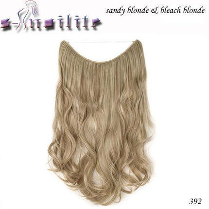 Invisible Halo Hair Extensions | Silky Straight | Synthetic Heat Resistant | Easy Slip-On Design | No Clips or Glue | Double Drawn for Fullness | 20 Inch Length | Multiple Colors Available