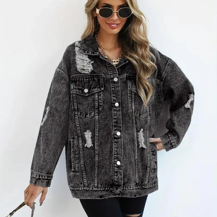 Trendy Oversized Spijkerjas voor Dames - Visconte