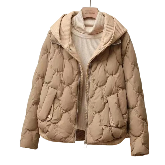 BRIELLE | Women's Loose Fit Cropped Winter Puffer Coat | Trendy Minimalist Style | Warm Insulated Outerwear