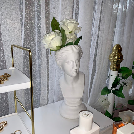 Roman Head Planter Sculptures | Resin Decorative Statue | Ancient Design Pottery | Unique Home & Office Decor | Greco-Roman Themed Flower Pot | 6 Design Options | Plant Vessels | Figurine Ornaments