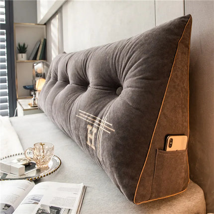 EmbraceNest Large Plush Support Pillow | Rectangular Design | Soft Eco-Friendly Fabric | Versatile Comfort | Ideal for Home Relaxation | 60x50x20 cm | High-Quality Cotton Plush | Premium PP Filling