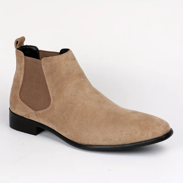 Men's Slip-On Chelsea Boots | Faux Leather Finish | Streamlined Style | Elastic Side Panels | Durable Rubber Sole | Cushioned Insole | Available in Brown, Black | Sizes EU 40-47 | Effortless All-Day Comfort