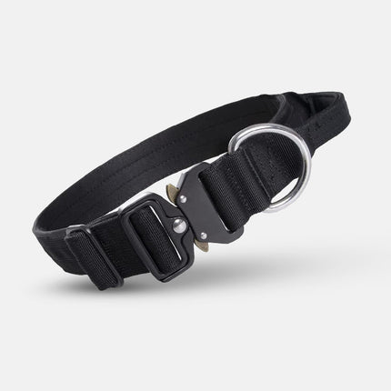 Durable Military-Grade Nylon Dog Collar with Control Handle | Quick Release Buckle | Heavy-Duty for Strong Breeds | Ideal for Training & Hiking