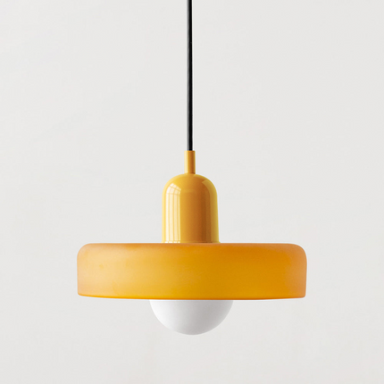 Bauhaus Pendant Light | Vivid Colored Glass | Modern Design | Functional Home Decor | Energy Efficient Lighting for Living Room, Dining Room, Bedroom