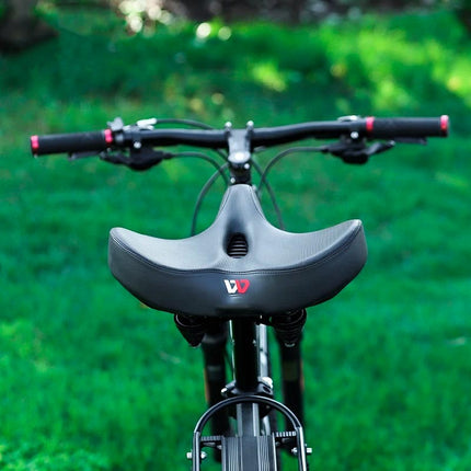 RideEase Extra Comfort | Ergonomic Bicycle Saddle | Extra Wide & Breathable Design | Shock-Absorbing Cushion | Fits All Bikes | Easy Installation