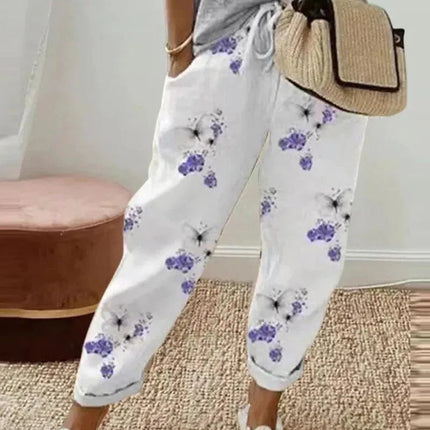 Lieva - Casual katoen - linnen - broek voor dames - Visconte