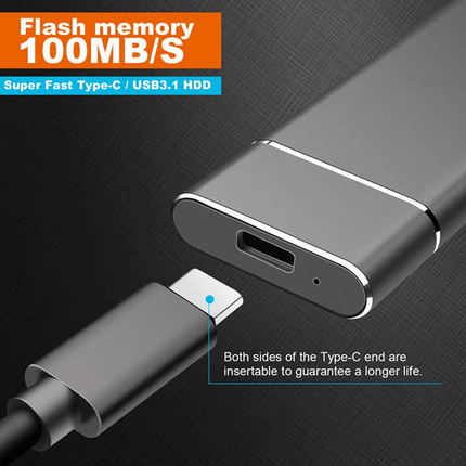 High-Speed External SSD | Up to 520MB/s | Aluminum Alloy | Type-C/USB 3.1 Ports | Multicolor Options | Compact and Portable | Compatible with Windows/Android | Ideal for Data Backups