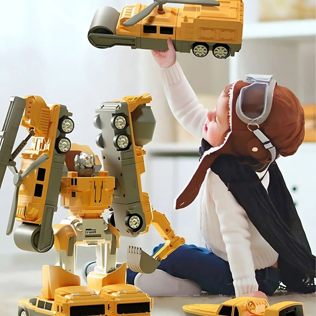Magnetic Snap-Together Transform Car Toy | Educational STEM Building Set for Kids 2+ | Innovative Problem-Solving and Imaginative Play | Safe ABS Material | Includes Engineering and Military Series Pieces