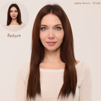 Invisible Wire Hair Extensions | Wavy & Straight Styles | Quick & Secure Application | Lightweight Comfort | Adjustable Wire for Custom Fit | No Clips & Hair-Friendly | Perfect for Effortless Length & Volume