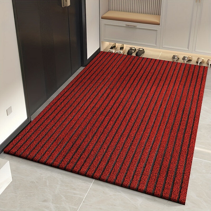 All-Season Durable Striped Doormat | Non-Slip PVC Backing | Stain & Fade Resistant | Low Profile for Indoor & Outdoor Use | Weatherproof Floor Mat 60x90cm