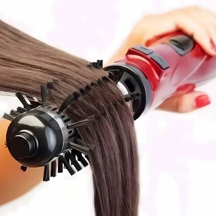 360° Rotating Hair Dryer Brush | Two Interchangeable Brushes | Multi-directional Styling | Adjustable Temperature Settings | Ergonomic Design | Negative Ion Technology | Suitable for Dry and Wet Hair | 1000W