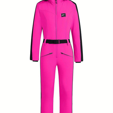 Women's Waterproof Ski & Snowboard Jumpsuit | Warm Lined with Belt | Essential Winter Gear by Nikcky