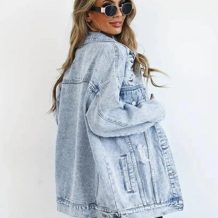 Trendy Oversized Spijkerjas voor Dames - Visconte