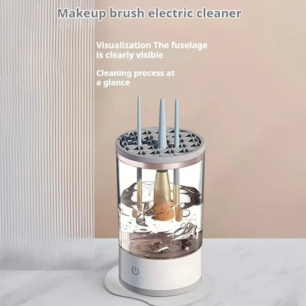 Electric Makeup Brush Cleaner | USB Rechargeable | High Power Deep Clean | Universal Compatibility | Effortless Operation | Sleek Design | Quick & Easy Cleaning | Ideal for All Sizes | Includes Silicone Pad & USB Cable