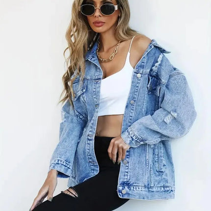 Trendy Oversized Spijkerjas voor Dames - Visconte
