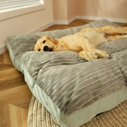 Orthopedic Dog Bed | Plush Fleece Lined | Large, XL, XXL | Dark Blue, Green | Non-Slip & Machine Washable Cover | Raised Edges for Comfort & Support