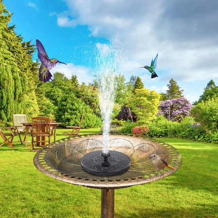 Solar Powered Fountain Pump | 1.4W | Automatic Water Feature | 6 Spray Nozzles | 3 Adjustable Water Heights | For Bird Bath, Fish Tank & Garden Decor | Eco-Friendly Floating Pump | No Electricity Needed | Water Circulation | Hummingbird Attractor